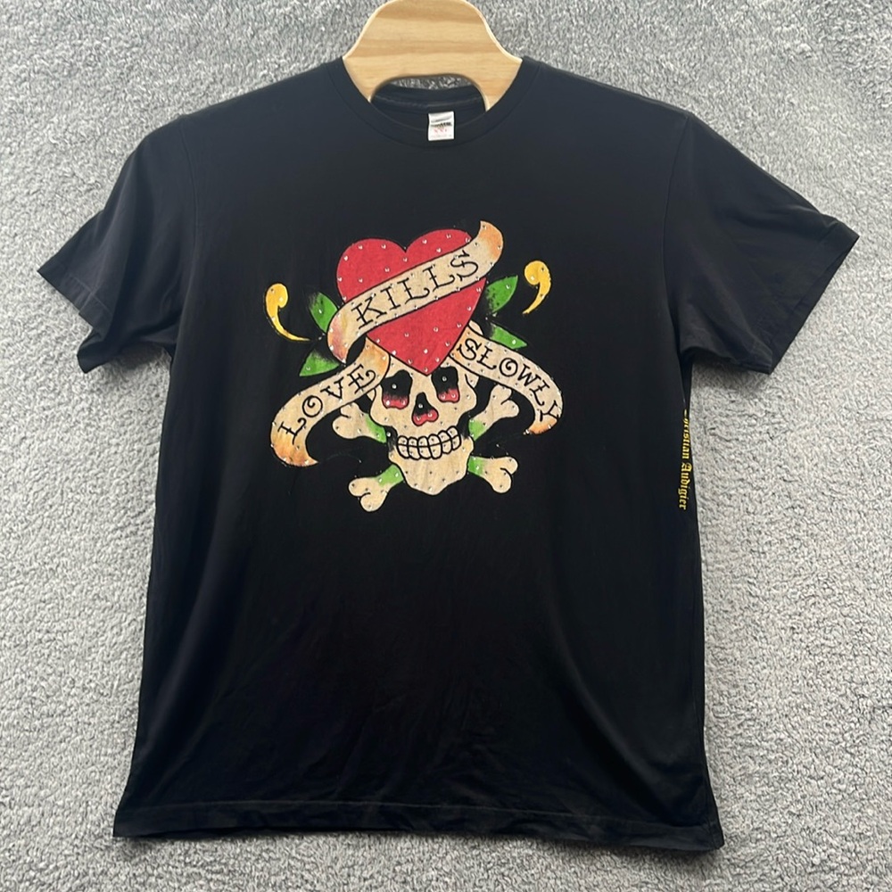 Ed Hardy by Christian Audigier love kills slowly rhinestone size XXL t-shirt